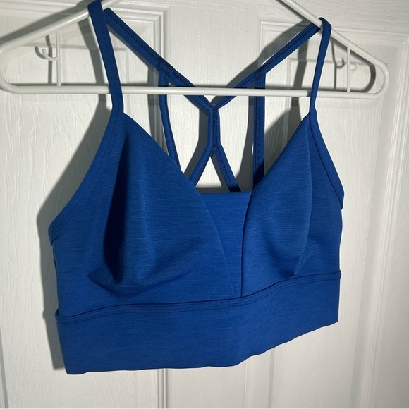 Sweaty Betty Womens Super Sculpt Blue Sports Bra Size Large Athletic Gym Workout - Picture 3 of 9